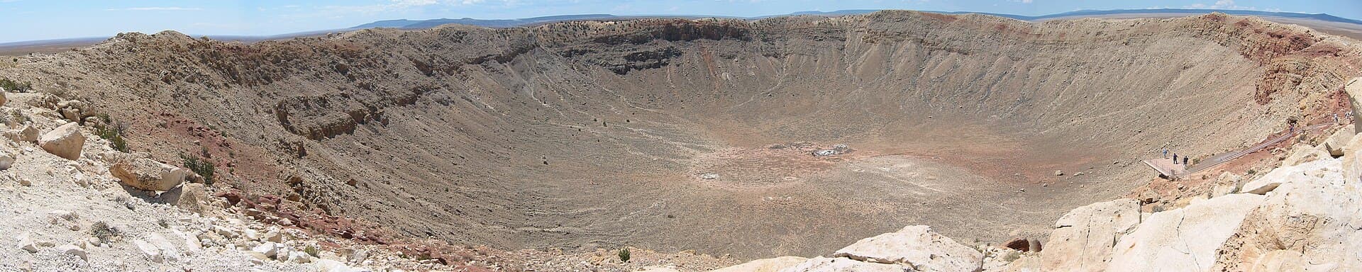Vue panoramique du Meteor Crater, cratère d'impact près de Winslow, en Arizona